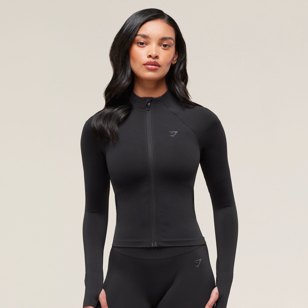 Gymshark Soft Sculpt Zip Up Jacket - Black